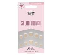 Elegant Touch – Unghie finte Natural French Petite Bare con colla