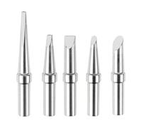 ET - Set di 5 punte per saldatrici, punte di ricambio per saldatura, rame senza ossigeno, per Weller WE1010NA WESD51 WES50 51, colore: Argento