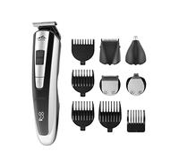 ETA Austin - Tagliacapelli e barba a 2 velocità, 9 inserti (3-12 mm), batteria agli ioni di litio da 60 minuti, display con indicatore della batteria, lame in titanio