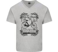 Età D'Oro Delle Bici Ciclismo Ciclista Maglietta In Cotone A V Per Uomo