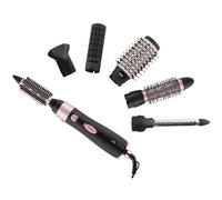 ETA Spazzola ad aria calda Fenite I Black Edition I 1000 W, livello freddo, cavo da 1,75 m, impugnatura ergonomica, spazzola rotonda e ferro arricciacapelli