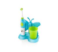 ETA Zubnicka, spazzolino da denti per bambini con batteria, testina rotante, clessidra, farfalla, 4500 oscillazioni/min, blu