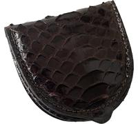 Etabeta Artigiano Toscano - Portamonete uomo Tacco in Vera Pelle di Pitone certificata CITES - Fatto in Toscana, Italia (testa di moro)