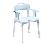 ETAC Swift grigio-Sedia da doccia con schienale e braccioli