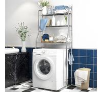 Etagere a 3 ripiani per lavatrice, ripiano sopra WC, lavanderia, bagno e cucina, mobile salvaspazio, scaffale versatile per balcone e lavanderia