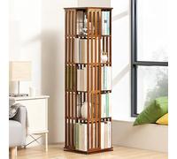étagères Bibliothèque Rotative 5 Niveaux en MDF étagère de Sol étagère de Bureau de Rangement Grande Étagère d'angle Bibliotheque Etagere Rangement Convient pour Salon Chambre Salles D'étude