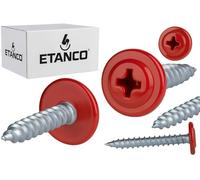 ETANCO GM-S Viti autofilettanti a testa piatta 4,2 x 19 mm (RAL 3000 rosso fuoco)