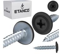 ETANCO GM-S Viti autofilettanti a testa piatta 4,2 x 19 mm (RAL 7021 nero-grigio)
