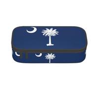 ETASUIOL Astuccio grande con stampa bandiera della Carolina del Sud, astuccio multiuso, astuccio organizer in tessuto Oxford, Nero , Taglia unica, Custodia per chiave