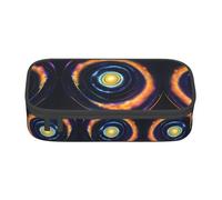 ETASUIOL Astuccio grande con stampa di energia cosmica a spirale spaziale astuccio multiuso astuccio organizer in tessuto Oxford, Nero , Taglia unica, Custodia per chiave