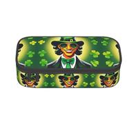 ETASUIOL Astuccio grande con stampa Happy St Patrick's Day, astuccio multiuso per matite, organizer in tessuto Oxford, Nero , Taglia unica, Custodia per chiave