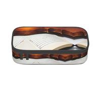 ETASUIOL Astuccio speciale con stampa a libro di violino, grande capacità, può contenere penne, matite e piccoli accessori, Nero , Taglia unica, Astuccio per trucchi