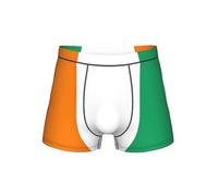 ETASUIOL Bandiera della Costa d'Avorio Stampa Confortevole Biancheria Intima Degli Uomini, Boxer Slip Per Gli Uomini, Biancheria Intima Degli Uomini, Nero , 4XL