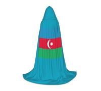 ETASUIOL Bandiera dell'Azerbaigian Stampa Mantello Con Cappuccio Per Halloween,Mago Vampiro Tristo Mietitore Costumi,Stile Rinascimentale