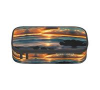 ETASUIOL Beach Maui Hawaii Sunset Sea Waves Clouds Print Special Pencil Case, grande capacità, può contenere penne, matite e piccoli accessori, Nero , Taglia unica, Astuccio per trucchi