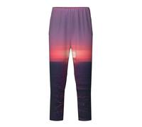 ETASUIOL Bright Moon At Sea Hippie Print Fashion Pigiama Bottoms, per tempo libero, tempo libero, tempo libero, tempo libero, sport e feste a tema, Nero , S