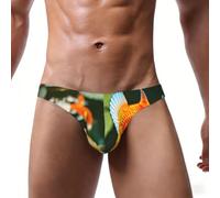 ETASUIOL Slip del bikini degli uomini abbastanza giapponesi della stampa | Slip da uomo con stampa di pesci koi giapponesi con tasca a U, ideali per l'uso quotidiano in tutte le stagioni