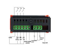 ETC-3000 Controllore di Temperatura Digitale con Doppio Sensore NTC, Controllore di Ventola di Sbrinamento Refrigerazione 220V