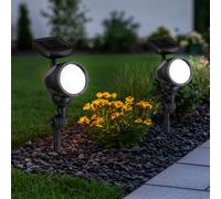 Luce con Picchetto Solare per Esterni Giardino Batteria IP44 Mobile LED 2x