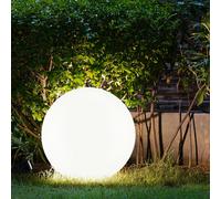 ETC-Shop Luce Solare Da Esterno LED IP44 Sfera Giardino 65 cm Bianco 4 Luci