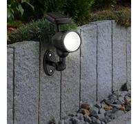 etc-shop Luce Solare Da Esterno Paletto IP44 Con Batteria LED 3x Nero