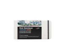 Etchr Panorama Sketchbook - Hot Press Mixed Media 100% Cotone - Libro da disegno con copertina rigida 4"x8 con 52 pagine - Blocco da disegno con copertina personalizzabile