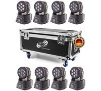 ETEC LED Moving Head 7E Washer 7 X 10 W RGBW 4 in 1 Set con custodia
