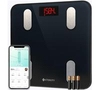 Etekcity Bilancia per grasso corporeo Bluetooth, ultra sottile, bilancia digitale intelligente con app per 13 dati del corpo, analizza BMI, peso, massa muscolare, acqua, proteina, BMR ecc. IOS e