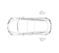 ETEKGVYVA Tendine Parasole Auto per Tesla per Model 3 2020-2025 Tendina Parasole per Finestrini Laterali Argentata Accessori per La Privacy Tendine Parasole Auto Finestrini(2PCS Triangular)