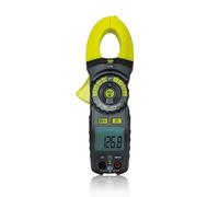 Etelec Pinza Amperometrica Digitale TRMS, Corrente AC 400 A, Tensione AC/DC 600 V, Rilevazione Senza Contatto, LCD Retroilluminato, TE0310