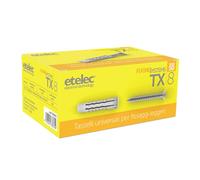 Etelec tasselli in nylon con viti 8x40mm 50 pezzi TA0002