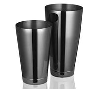 ETENS Boston Shaker da cocktail nero, shaker da cocktail con peso ponderato, set shaker da barista per barista - Martini Shaker in acciaio inossidabile | Strumenti da bar in metallo | canna di fucile