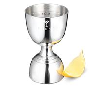 Etens - Jigger per Barman - Misurino Doppio per Cocktail da Bar 2 oz 1 oz, Dosatore Graduato per Preparare Shot Cocktail, Tazza Piccola Inox Doppia Jigger, Dosatore Alcol per Drink, Accessori Barista