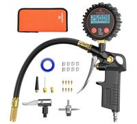 ETENWOLF T500 Manometro Pressione Gomme 0-17Bar con Valvola Riempimento | Pistola Gonfiaggio Pneumatici; Manometro Digitale Professionale; Valvola Riempimento e Accessori; Borsa Trasporto