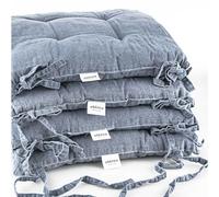etérea Himmlische Qualität Sitzkissen - 100% recycelter Baumwolle - versch Setgrößen Farben mit Bändern - Stuhlkissen Bodenkissen - für Indoor Outdoor Kissen Gartenmöbel - die Discounter