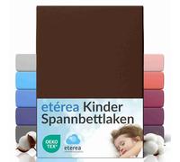 etérea Jersey lenzuolo con angoli 80x160-80x180 cm Marrone scuro Epaisseur 15-20 cm - 100% Cotone - Oekotex materasso Letto copripiumino - lenzuola 80x160cm - 80x180cm Brown