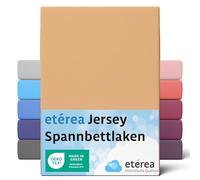 etérea Jersey lenzuolo con angoli 80x160-80x180 cm Sabbia Epaisseur 15-20 cm - 100% Cotone - Oekotex materasso Letto copripiumino - lenzuola 80x160cm - 80x180cm Beige