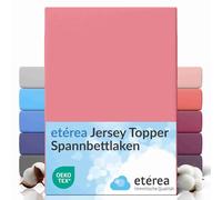 etérea Jersey Topper lenzuolo con angoli 200x200-200x220cm Rosa Epaisseur 5-10 cm - 100% Cotone - Oekotex materasso Letto copripiumino - lenzuola 200x200cm - 200x220cm Rose