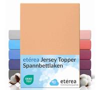 etérea Jersey Topper lenzuolo con angoli 200x200-200x220cm Sabbia Epaisseur 5-10 cm - 100% Cotone - Oekotex materasso Letto copripiumino - lenzuola 200x200cm - 200x220cm Beige