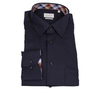 Eterna Camicia Da Uomo Manica Lunga Comfort Fit Blu 1058 E141 19 Marino