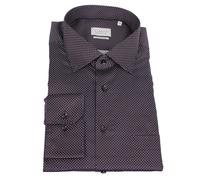 Eterna Camicia Uomo Maniche Lunghe Comfort Fit Rosso Blu Minimal 1054 E19K 58