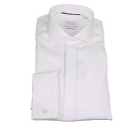 Eterna Uomo Camicia da Ufficio Covershirt Bracciale a Banda Slim Fit Bianco 8817