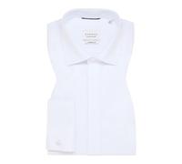 Eterna Uomo Camicia da Ufficio Manica Bracciale a Banda Bianco Pianura 8817 X