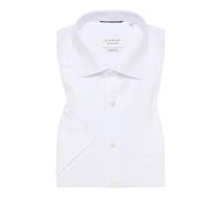 Eterna Uomo Camicia Manica Corta da Ufficio Moderno Fit Bianco Pianura 8817 C19K