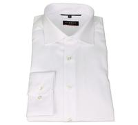 Eterna Uomo Camicia Maniche Lunghe da Ufficio Moderno Fit Bianco Pianura 8817