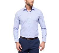 ETERNA Uomo fine Stripe Twill Shirt Modern Fit 1/1 Blue 42_H_1/1