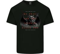 Eternal Black Sole Evil Demon Teschio Gargoyle Uomo Cotone T-Shirt