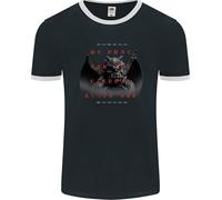 Eternal Black Sun Evil Demon Skull Gargoyle Uomo Ringer T-Shirt FotL