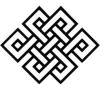 Eternal Knot Metal Wall Art, Sculture da Parete Moderne Geometriche, Segno Sacro Dell'infinito, per Interni All'aperto Plaque Wall Hanging, 15.8IN/40CM