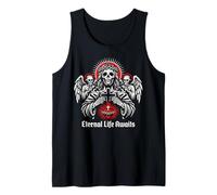 Eternal Life Awaits Dark Christian Gothic Skeleton Gesù Art Canotta